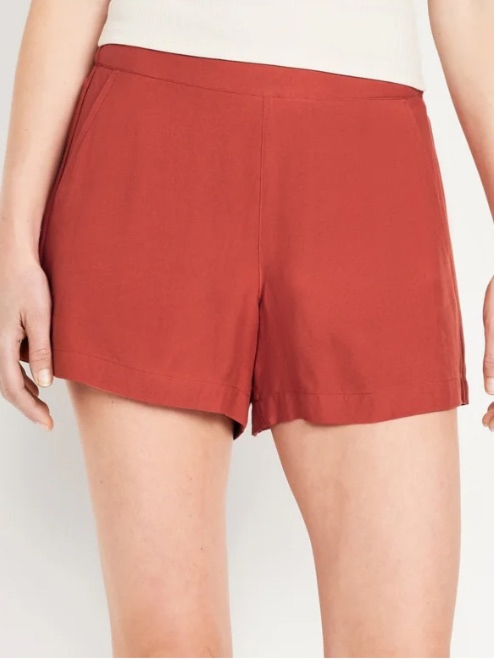 Old Navy High-Waist Pull-On playa Shorts - Rust burnt orange size 4x nwt